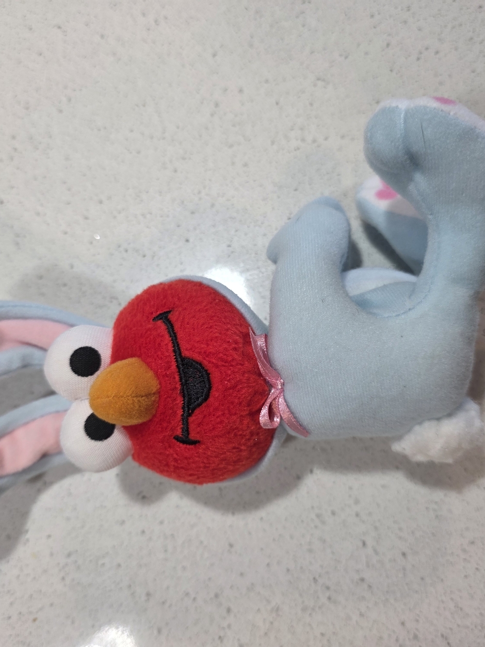 Plush Elmo Bunny Doll - Red & Light Blue 6 Inch